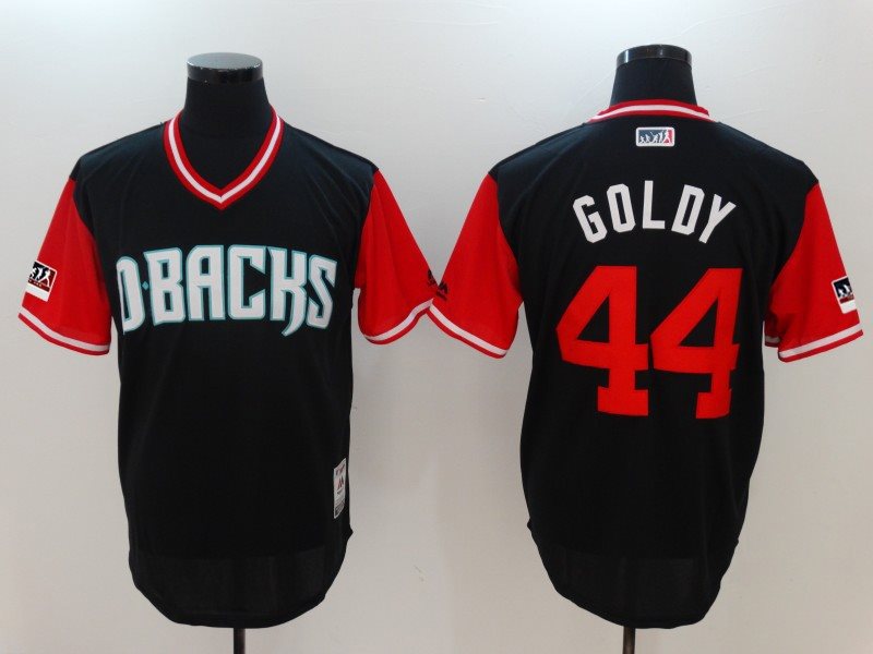 MLB Diamondbacks 44 Paul Goldschmidt Goldy Black 2018 Players' Weekend Authentic Men Jersey
