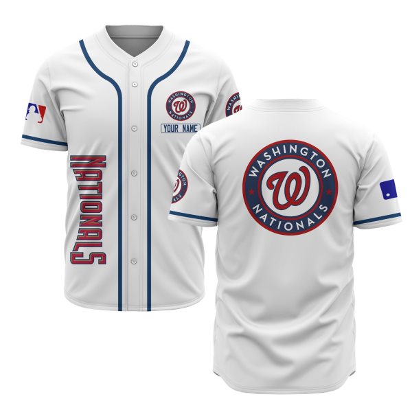 MLB Washington Nationals White Baseball Customized Men Jersey