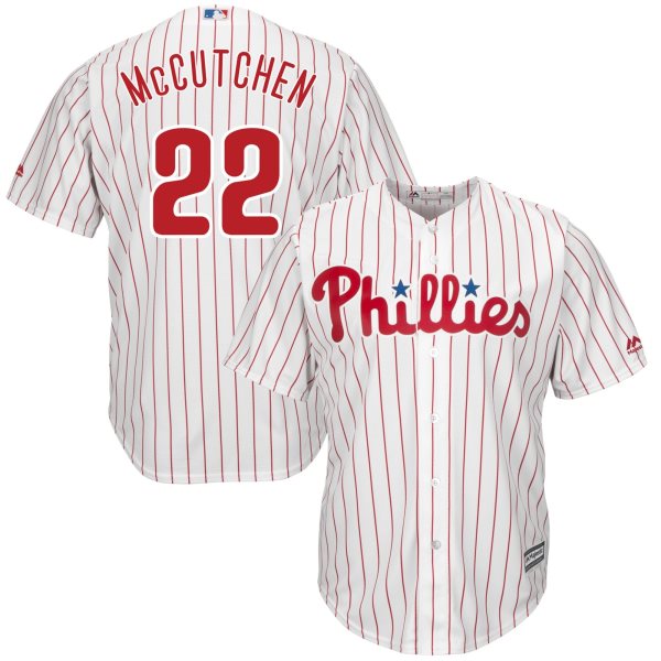MLB Phillies 22 Andrew McCutchen White Cool Base Men Jersey