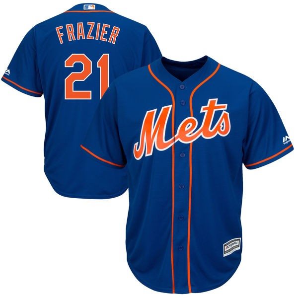 MLB Mets 21 Todd Frazier Cool Base Blue Men Jersey