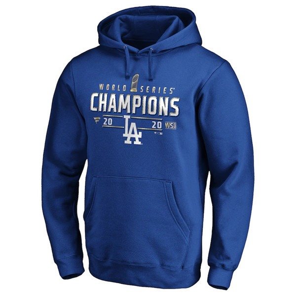 MLB Dodgers 2020 Blue World Series Champions Pullover Hoodie