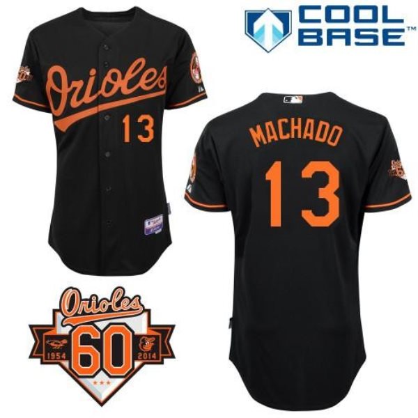 MLB Orioles 13 Manny Machado Black Cool Base Men Jersey