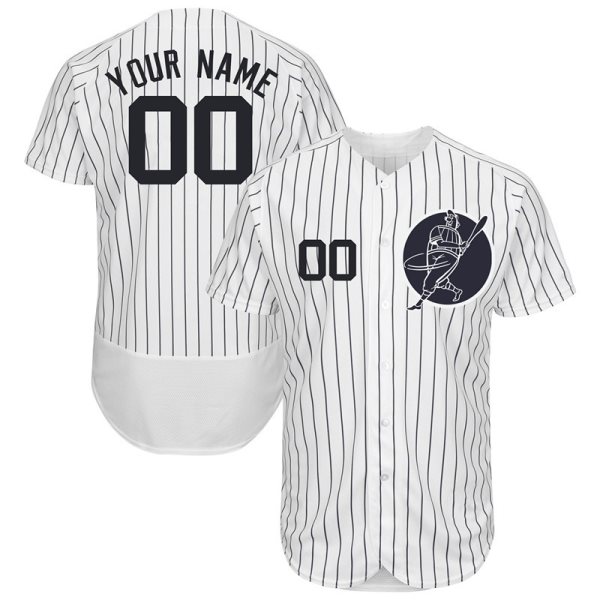 MLB Yankees White Flexbase New Design Customized Men Jersey