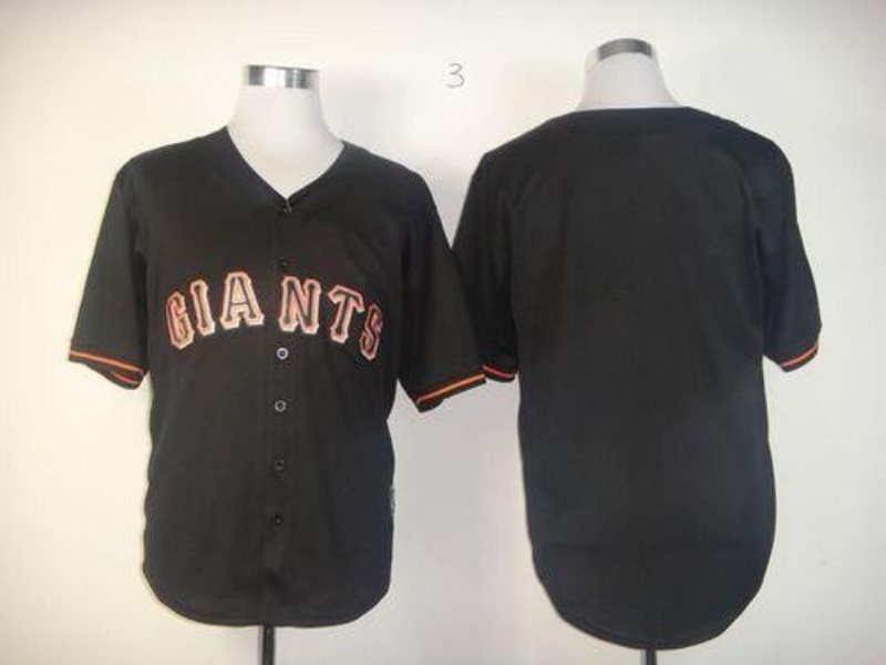 MLB Giants Blank Black Fashion Men Jersey