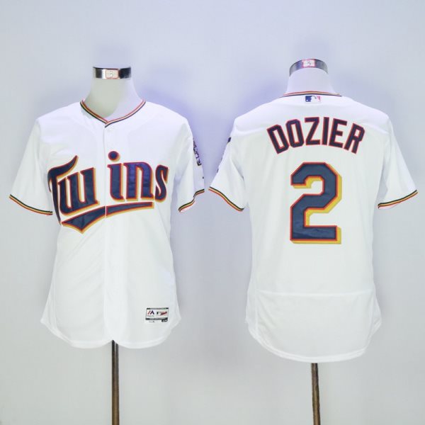 MLB Twins 2 Brian Dozier White Flexbase Men Jersey