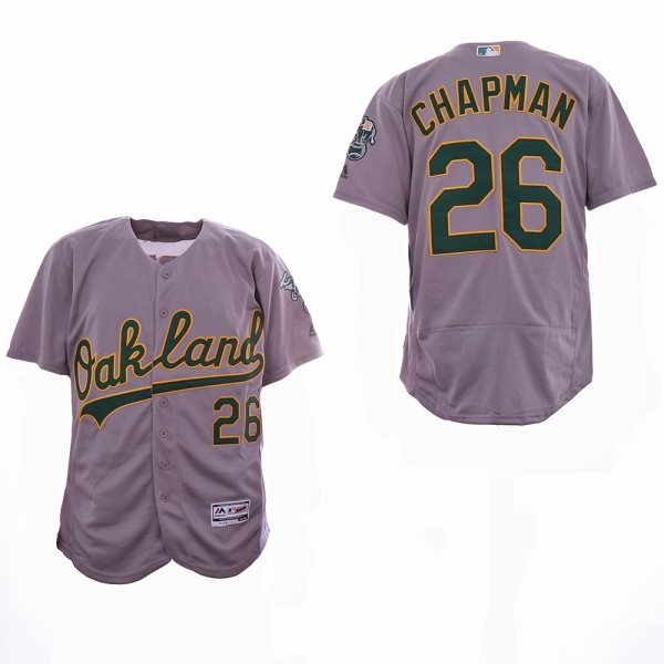 MLB Oakland Athletics 26 Matt Chapman Gray Flexbase Men Jersey
