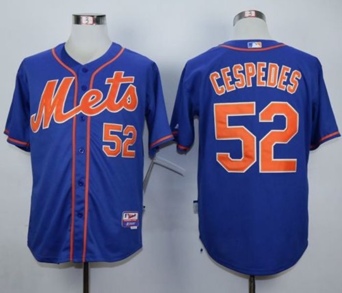 MLB Mets 52 Yoenis Cespedes Blue Alternate Home Cool Base Men Jersey