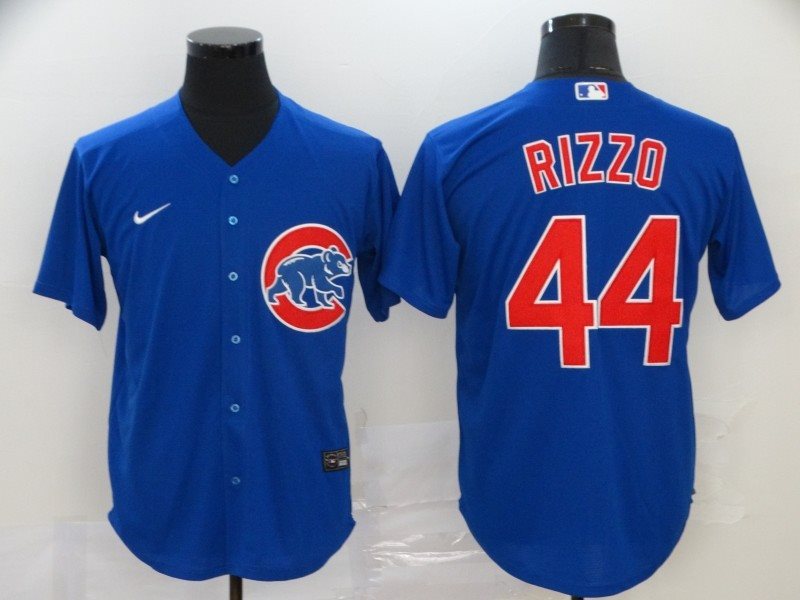 MLB Cubs 44 Anthony Rizzo Royal 2020 Nike Cool Base Men Jersey