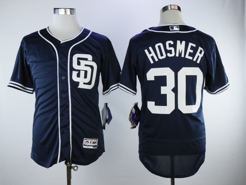 MLB Padres 30 Eric Hosmer Navy FlexBase Men Jersey