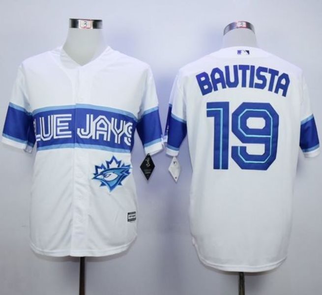 MLB Blue Jays 19 Jose Bautista White Exclusive New Cool Base Men Jersey