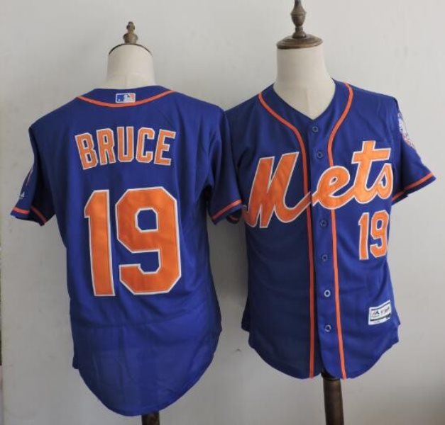 MLB Mets 19 Jay Bruce Blue Flexbase Men Jersey