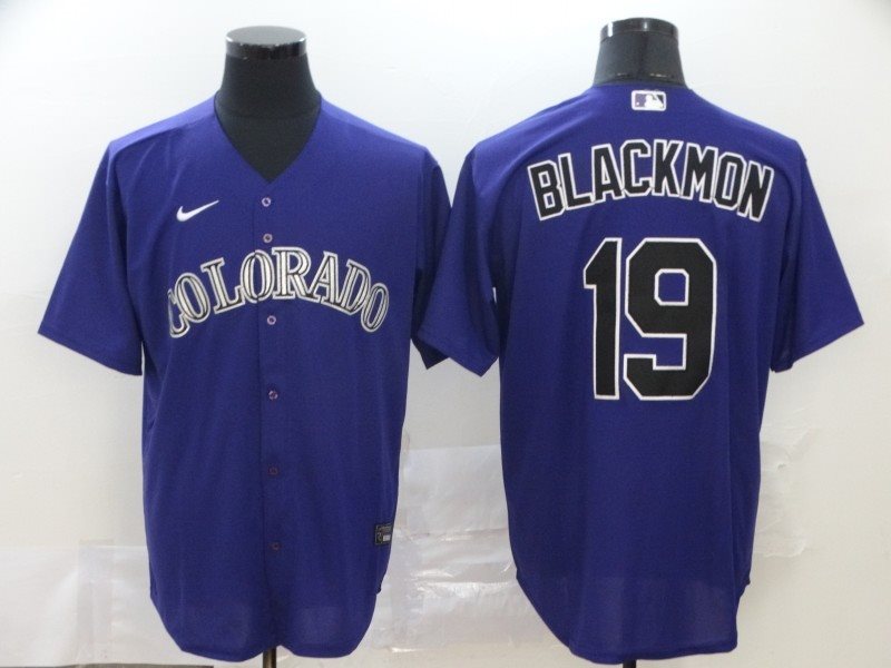 MLB Rockies 19 Charlie Blackmon Purple 2020 Nike Cool Base Men Jersey