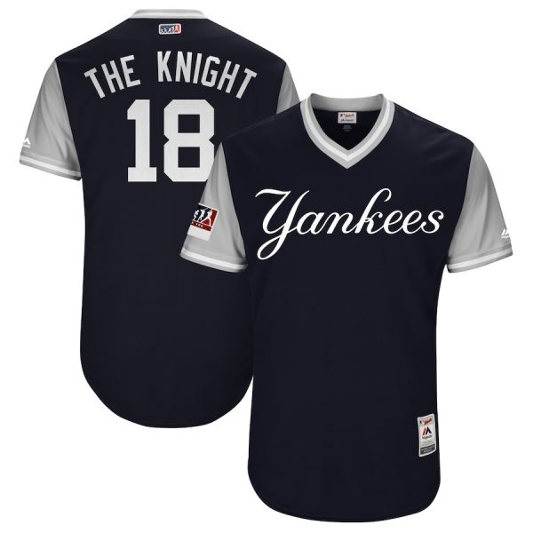 MLB Yankees 18 Didi Gregorius The Knight Navy 2018 Players' Weekend Authentic Men Jersey