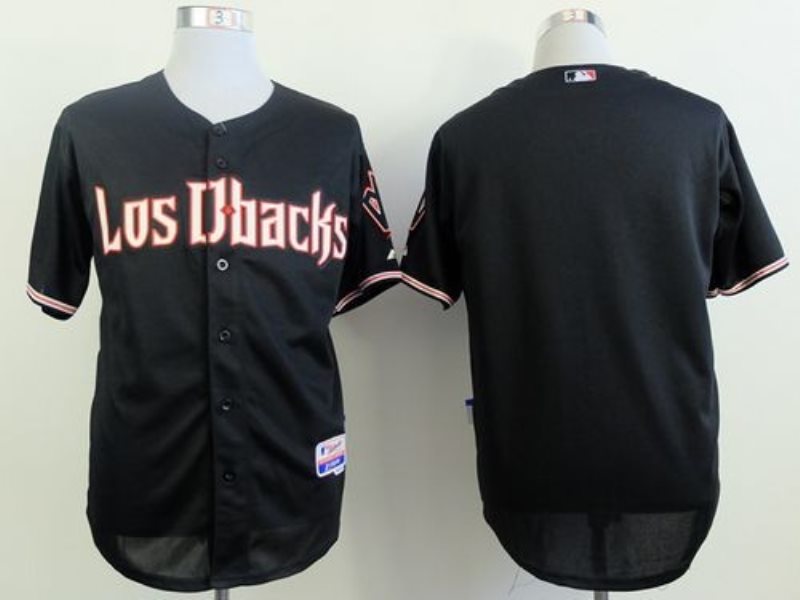 MLB Diamondbacks Blank Black Cool Base Men Jersey