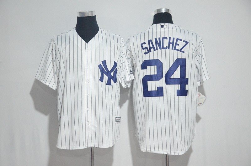 MLB Yankees 24 Gary Sanchez White New Cool Base Men Jersey