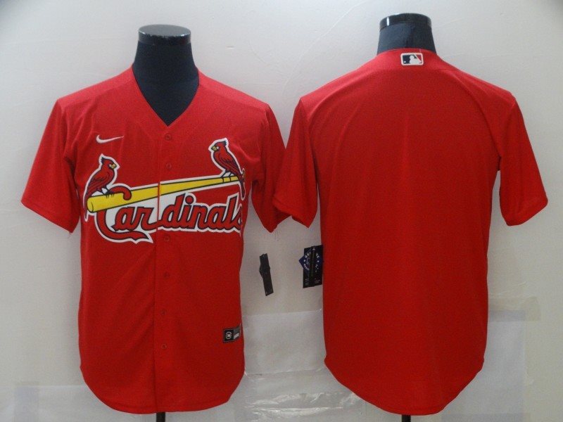 MLB St.Louis Cardinals Red Blank Nike Cool Base Men Jersey