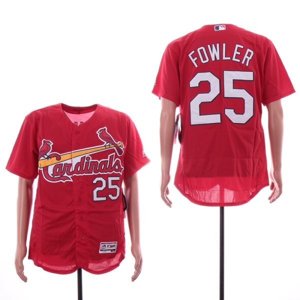 MLB Cardinals 25 Dexter Fowler Red Flexbase Men Jersey