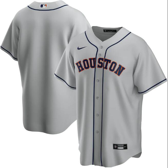 Men's Houston Astros Grey Cool Base Stitched MLB Jersey