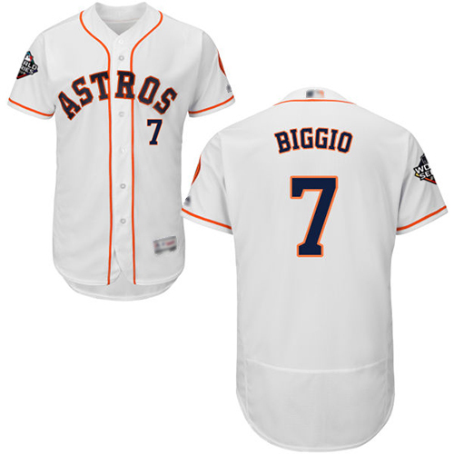 Astros #7 Craig Biggio White Flexbase Authentic Collection 2019 World Series Bound Stitched MLB Jersey