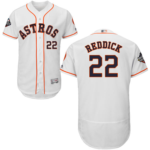 Astros #22 Josh Reddick White Flexbase Authentic Collection 2019 World Series Bound Stitched MLB Jersey