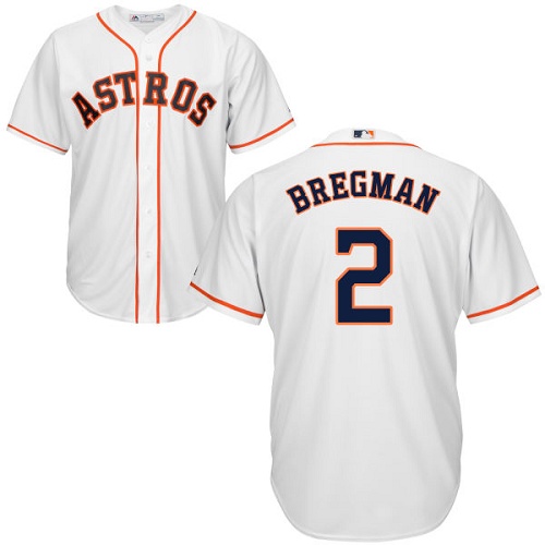 Astros #2 Alex Bregman White New Cool Base Stitched MLB Jersey