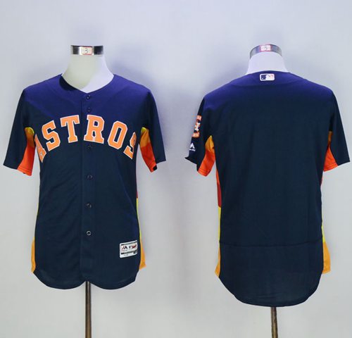 Astros Blank Navy Blue Flexbase Authentic Collection Stitched MLB Jersey