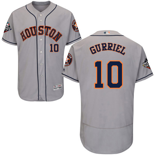 Astros #10 Yuli Gurriel Grey Flexbase Authentic Collection 2019 World Series Bound Stitched MLB Jersey