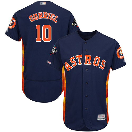 Astros #10 Yuli Gurriel Navy Blue Flexbase Authentic Collection 2019 World Series Bound Stitched MLB Jersey