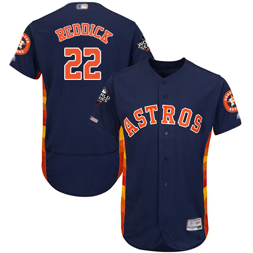 Astros #22 Josh Reddick Navy Blue Flexbase Authentic Collection 2019 World Series Bound Stitched MLB Jersey