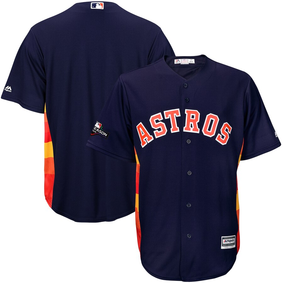 Houston Astros Majestic 2019 Postseason Official Cool Base Player Jersey Navy