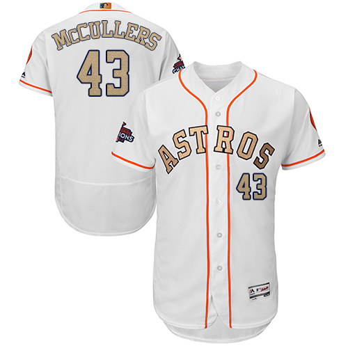 Astros #43 Lance McCullers White FlexBase Authentic 2018 Gold Program Cool Base Stitched MLB Jersey