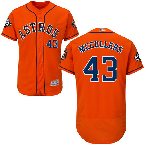 Astros #43 Lance McCullers Orange Flexbase Authentic Collection 2019 World Series Bound Stitched MLB Jersey