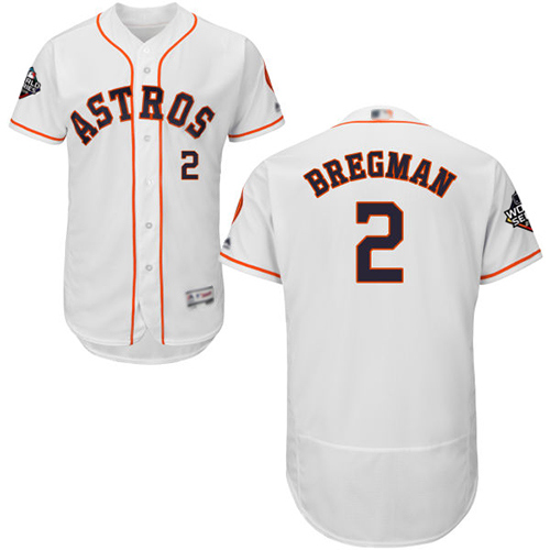 Astros #2 Alex Bregman White Flexbase Authentic Collection 2019 World Series Bound Stitched MLB Jersey