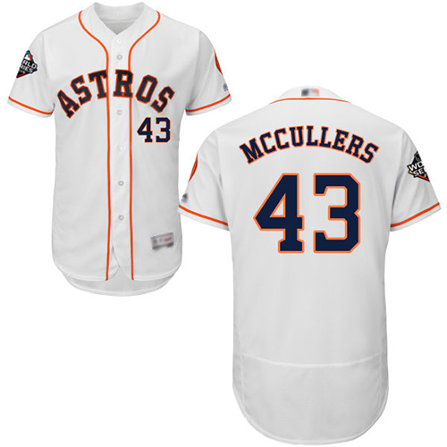 Astros #43 Lance McCullers White Flexbase Authentic Collection 2019 World Series Bound Stitched MLB Jersey