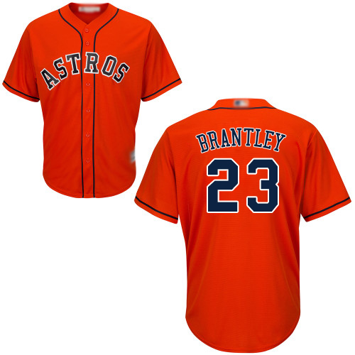 Astros #23 Michael Brantley Orange New Cool Base Stitched MLB Jersey