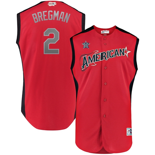 Astros #2 Alex Bregman Red 2019 All-Star American League Stitched MLB Jersey
