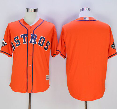 Astros Blank Orange New Cool Base 2019 World Series Bound Stitched MLB Jersey