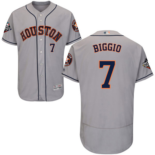 Astros #7 Craig Biggio Grey Flexbase Authentic Collection 2019 World Series Bound Stitched MLB Jersey