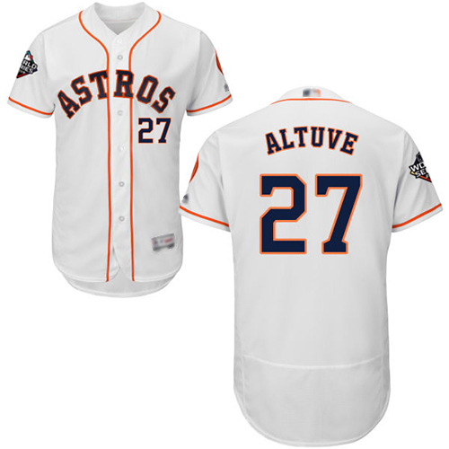 Astros #27 Jose Altuve White Flexbase Authentic Collection 2019 World Series Bound Stitched MLB Jersey