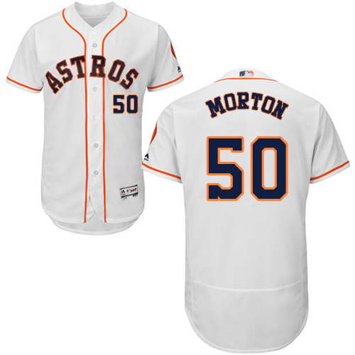 Astros #50 Charlie Morton White Flexbase Authentic Collection Stitched MLB Jersey