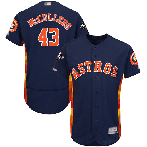 Astros #43 Lance McCullers Navy Blue Flexbase Authentic Collection 2019 World Series Bound Stitched MLB Jersey