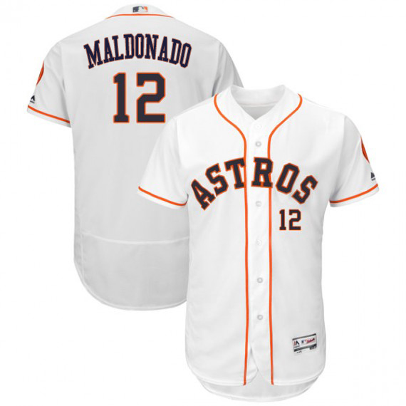 Astros #12 Martin Maldonado White Flexbase Authentic Collection Stitched MLB Jersey
