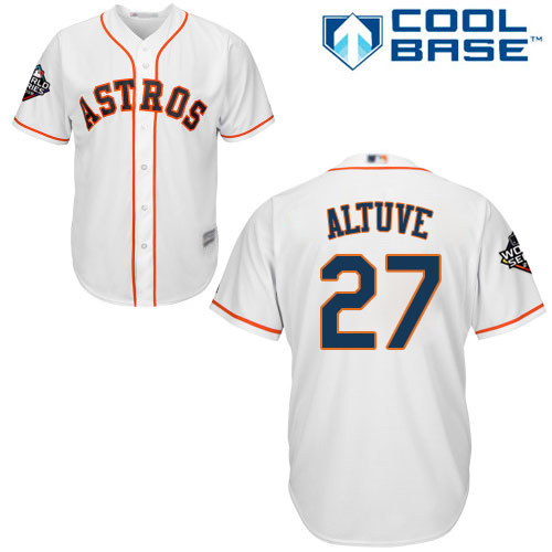Astros #27 Jose Altuve White New Cool Base 2019 World Series Bound Stitched MLB Jersey