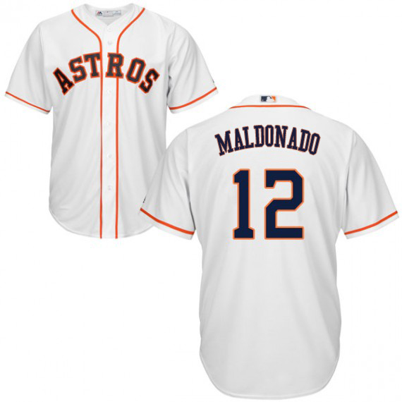 Astros #12 Martin Maldonado White New Cool Base Stitched MLB Jersey