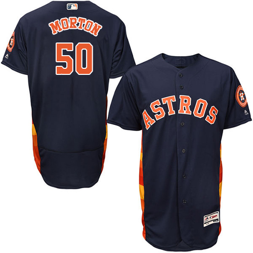 Astros #50 Charlie Morton Navy Blue Flexbase Authentic Collection Stitched MLB Jersey