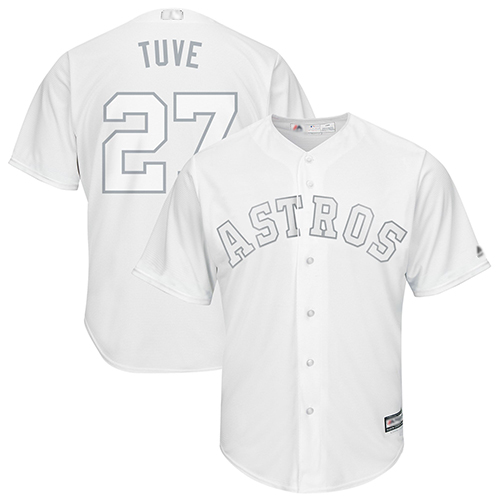Astros #27 Jose Altuve White "Tuve" Players Weekend Cool Base Stitched MLB Jersey