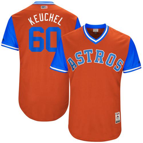 Astros #60 Dallas Keuchel Orange "Keuchel" Players Weekend Authentic Stitched MLB Jersey
