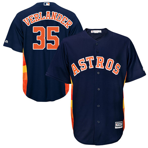 Astros #35 Justin Verlander Navy Blue New Cool Base Stitched MLB Jersey