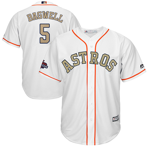 Astros #5 Jeff Bagwell White 2018 Gold Program Cool Base Stitched MLB Jersey