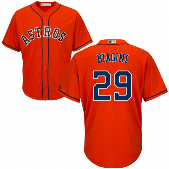 Astros #29 Joe Biagini Orange New Cool Base Stitched MLB Jersey